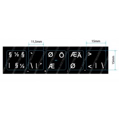 Other Computer Supplies - Klistermärken för vissa Dell tangentbord nordisk layout (SE/DK/NO/FI) 6-keys