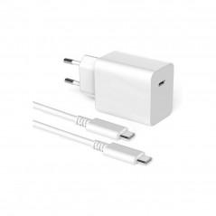 Huntkey nano kompakt strömadapter och laddare med USB-C PD 30W inkl 1M USB-C-kabel