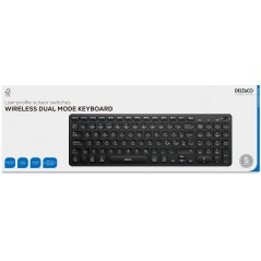 Wireless Keyboards - Deltaco TB-902 trådlöst tangentbord med laddningsbart batteri (Bluetooth & USB)