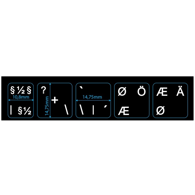 Other Computer Supplies - Klistermärken för tangentbord till nordisk layout (SE/DK/NO/FI), 5-keys