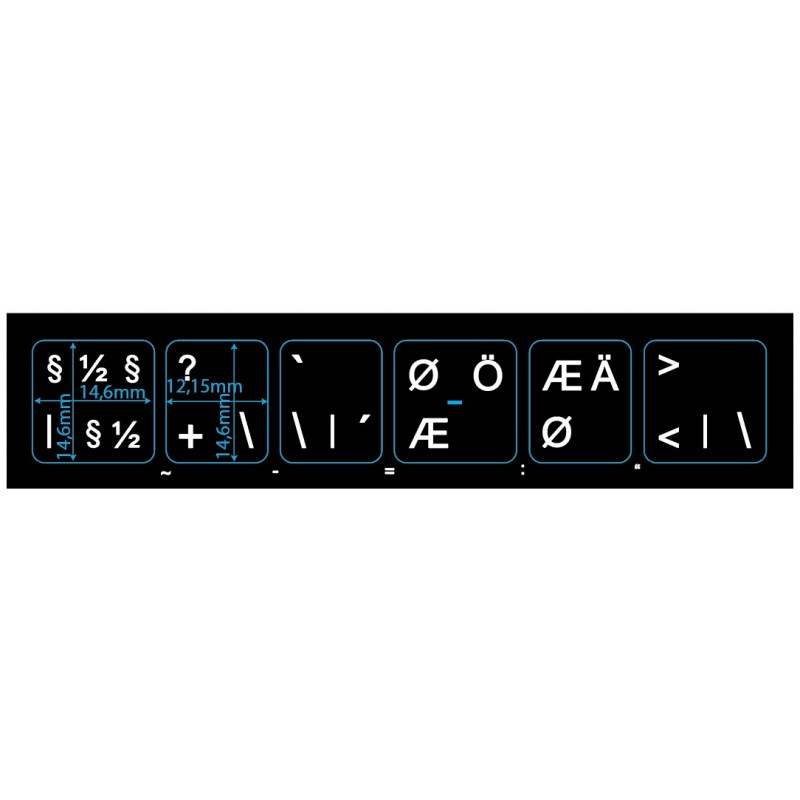 Other Computer Supplies - Klistermärken för vissa Dell tangentbord nordisk layout (SE/DK/NO/FI) 6-keys