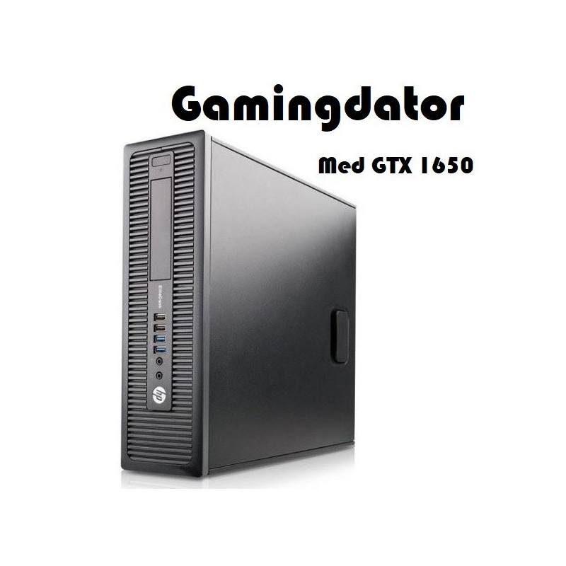 Used gaming computers - HP EliteDesk 800 G2 SFF i5 (gen6) 16GB 480GB SSD GTX1650 Win 10 Pro (beg)