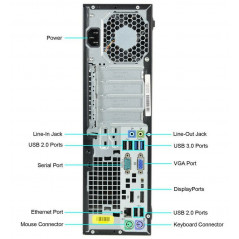 Used desktop computer - HP Elitedesk 800 G1 SFF i5 16GB 128GB SSD + 500GB HDD Windows 10 Pro (beg)