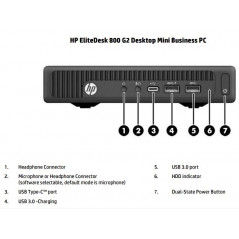 Used computer - HP EliteDesk 800 G1 Mini i5 (gen 4) 8GB 512GB SSD Win 10 Pro (beg)