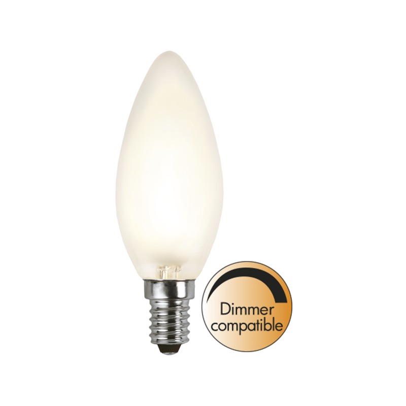 LED-lampa - Dimbar LED-lampa sockel E14 35W C35 FROSTED 2700K