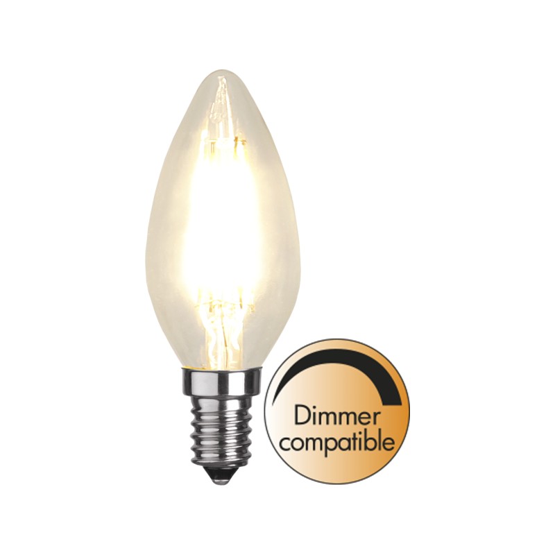 LED-lampa - Dimbar LED-lampa sockel E14 40W C35 clear glass 2700K