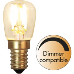 Dimbar LED päronlampa sockel E14 ST26 soft glow 1.4 Watt 60 lm till bl.a. Flos Sarfatti