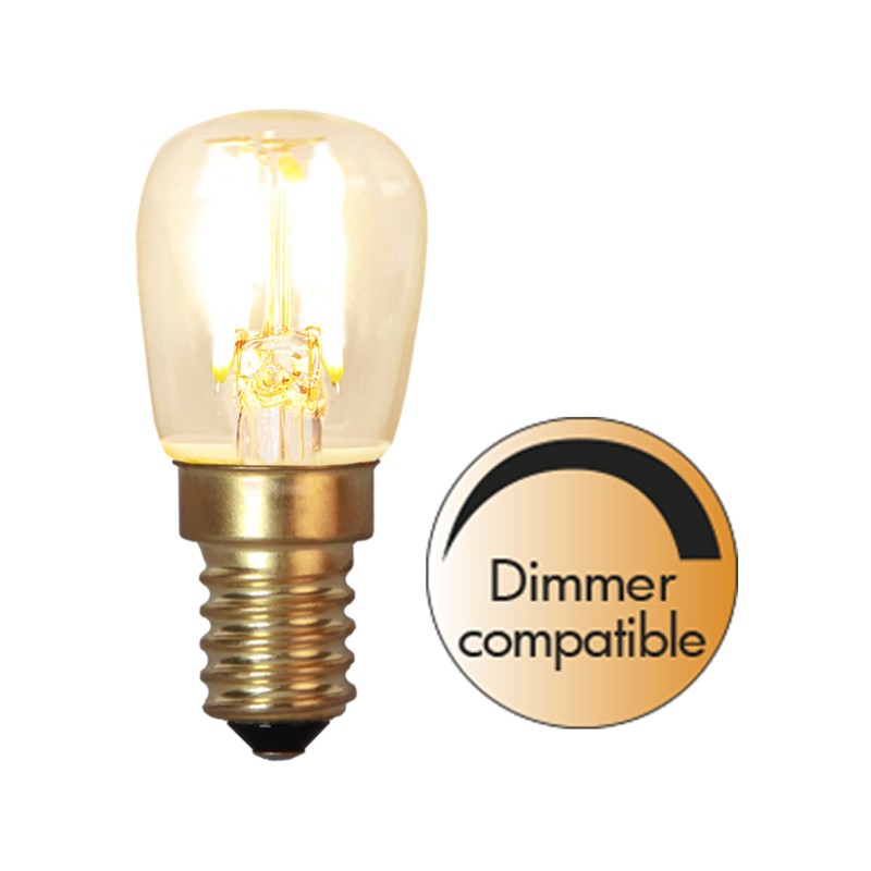LED-lampa - Dimbar LED päronlampa sockel E14 ST26 soft glow 1.4 Watt 60 lm till bl.a. Flos Sarfatti