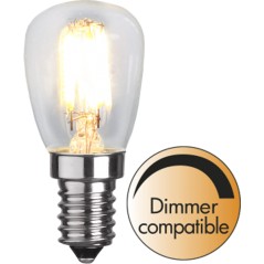 Dimbar LED päronlampa sockel E14 ST26 clear 2.8 Watt 250 lm (25W) till bl.a. Flos Sarfatti