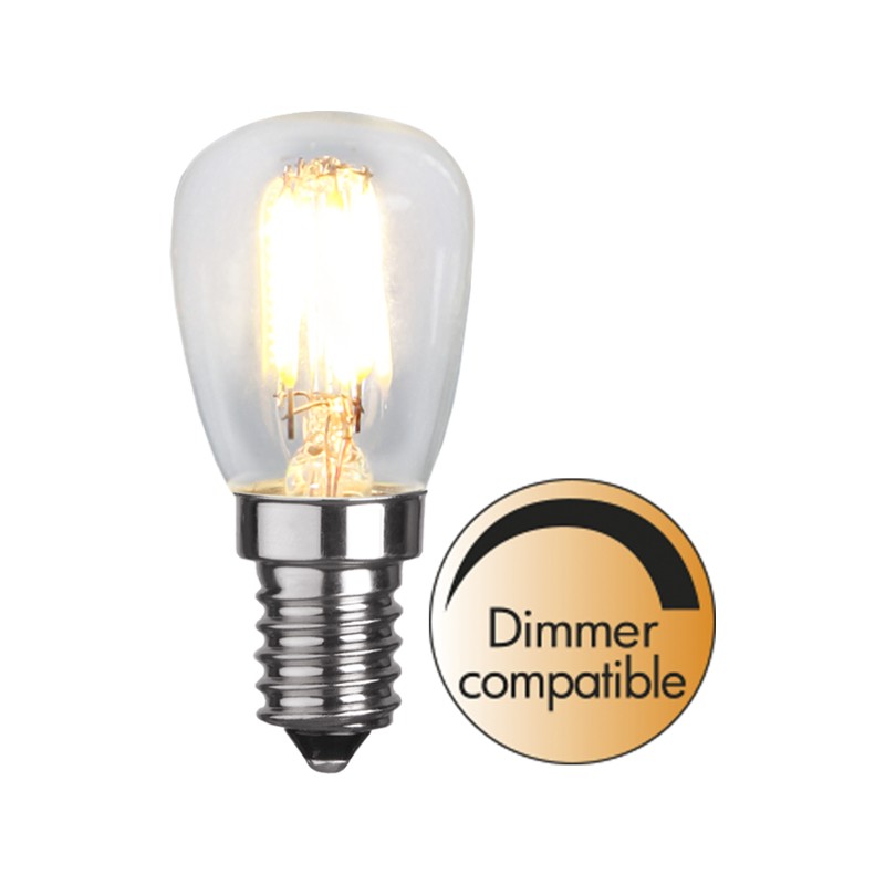 LED-lampa - Dimbar LED päronlampa sockel E14 ST26 clear 2.8 Watt 250 lm (25W) till bl.a. Flos Sarfatti
