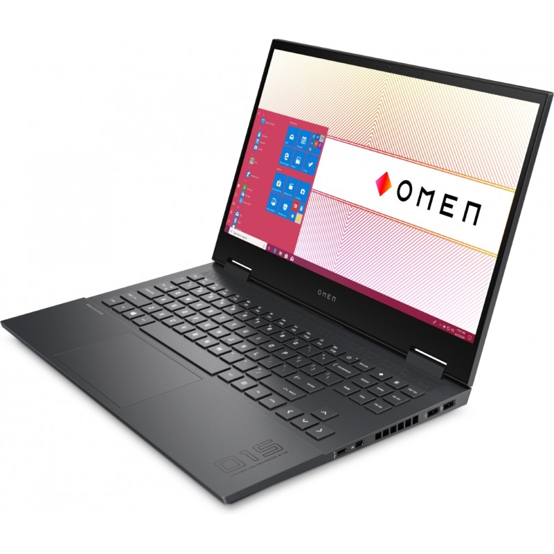 Laptop with 14 and 15.6 inch screen - HP Omen Laptop 15-en1427no 15.6" Full HD 144 Hz Ryzen 7 16GB 512GB SSD RTX 3070 8GB Win 11 Mica Silver