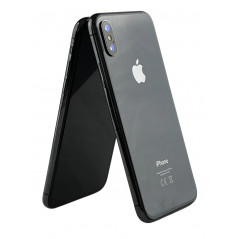 Used iPhone - iPhone X 64GB Space Gray med 1 års garanti (beg) (glaskross runt kamera, SKAL ingår)