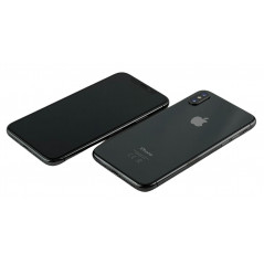 Used iPhone - iPhone X 64GB Space Gray med 1 års garanti (beg) (glaskross runt kamera, SKAL ingår)