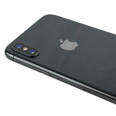 Used iPhone - iPhone X 64GB Space Gray med 1 års garanti (beg) (glaskross runt kamera, SKAL ingår)