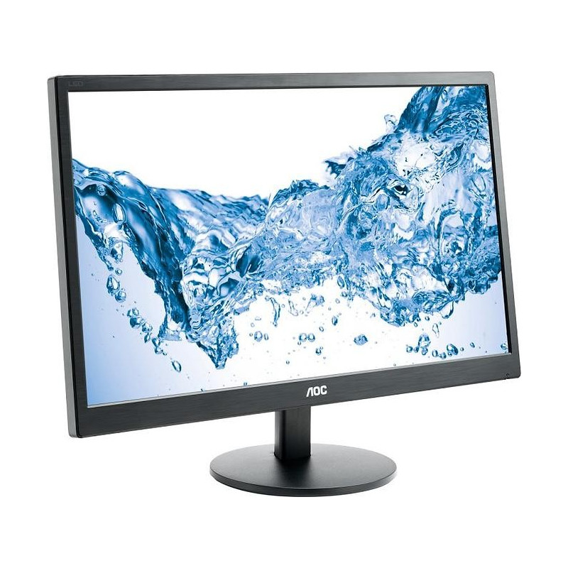 Used computer monitors - AOC 24" LED-skärm med högtalare (DVI/VGA) (beg)