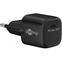 Snabbladdande kompakt GaN strömadapter med USB-C PD (Power Delivery) 20W