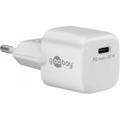 Snabbladdande kompakt GaN strömadapter med USB-C PD (Power Delivery) 20W