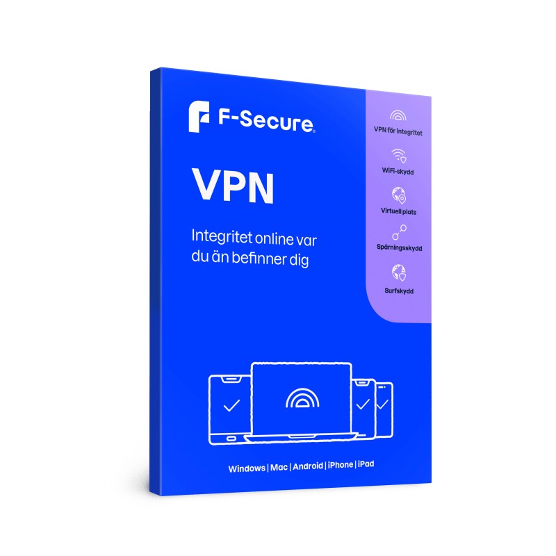 Softwares - F-Secure VPN som skyddar din integritet online - 1-licens för 1 år