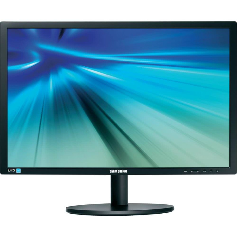 Used computer monitors - Samsung 24-tums skärm med pivot och ergonomisk fot (beg med repor)