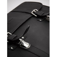 Stylish computer bag online - John Henric Raffaello datorväska i svart läder 13-15.6 tum