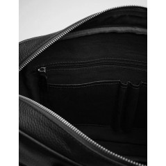 Stylish computer bag online - John Henric Sergio datorväska i svart läder 13-15.6 tum