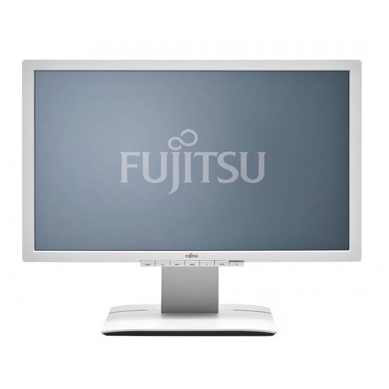 Used computer monitors - Fujitsu 24" B24W-6 LED-skärm med ergonomisk fot (beg med gulnad ram och repor)