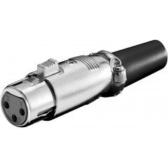 Mikrofonplugg XLR hona (3-pin)