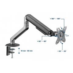 VESA mount for monitor - Skrivbordsfäste VESA med gasfjäder för datorskärm 17-32"