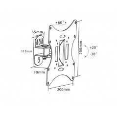 Wall brackets for speakers and TVs - Goobay tiltbart väggfäste VESA för monitor och TV 23 - 42"