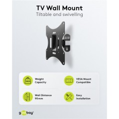 Wall brackets for speakers and TVs - Goobay tiltbart väggfäste VESA för monitor och TV 23 - 42"