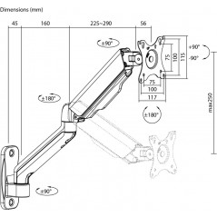 VESA mount for monitor - Goobay monitorarm och väggfäste för skärm 17-32"