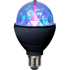 Roterande disco LED-lampa sockel E27 med RGB-färger