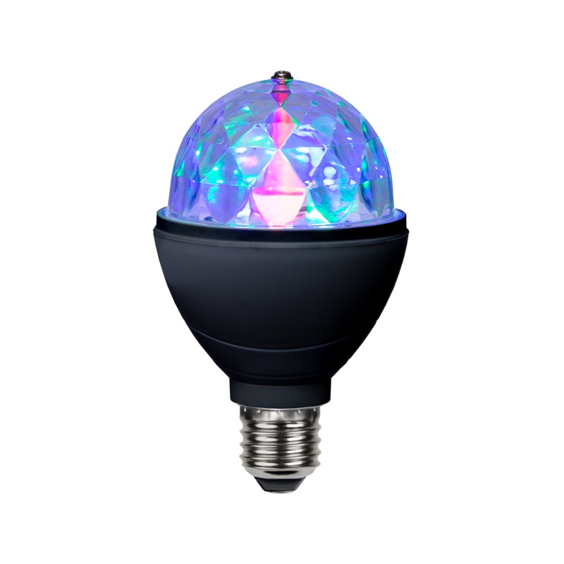 LED-lampa - Roterande disco LED-lampa sockel E27 med RGB-färger