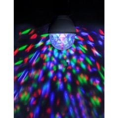 LED-lampa - Roterande disco LED-lampa sockel E27 med RGB-färger