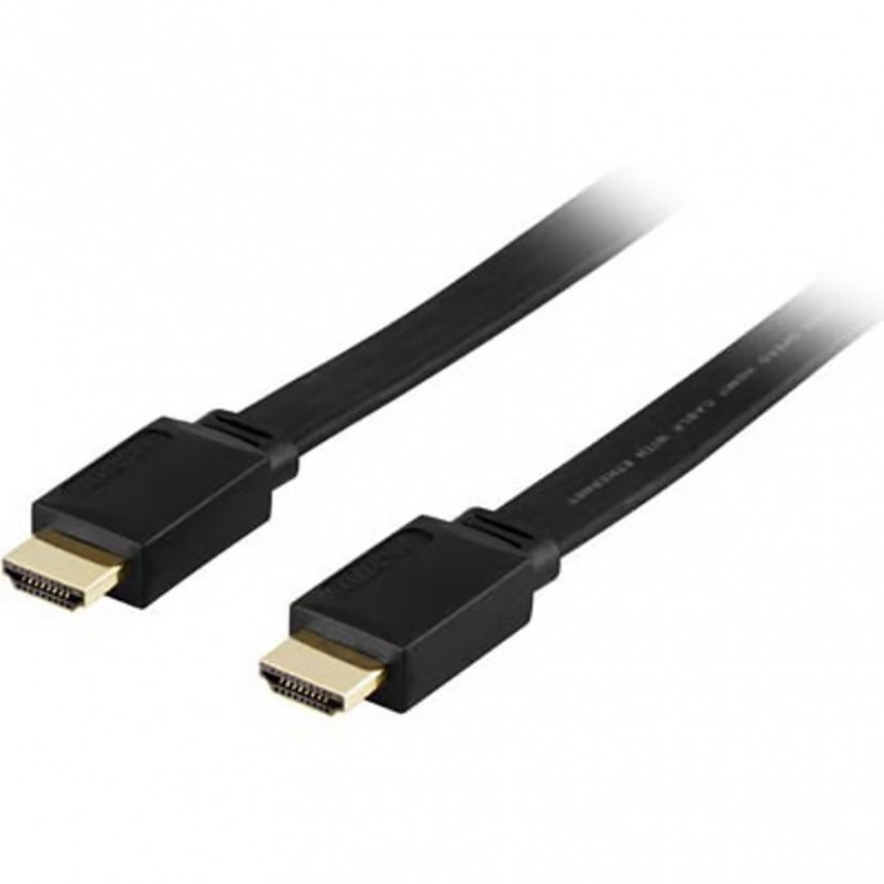 Screen Cables & Screen Adapters - Deltaco platt HDMI-kabel 2 meter