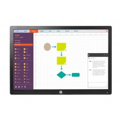 HP EliteDisplay E242 24-tums skärm med IPS-panel (beg utan fot och med märke skärm)