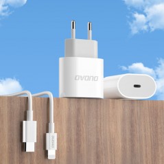 Chargers and Cables - Dudao kompakt strömadapter och laddare med USB-C 20W inkl lightning-kabel