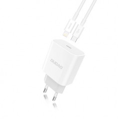 Dudao kompakt strömadapter och laddare med USB-C 20W inkl lightning-kabel