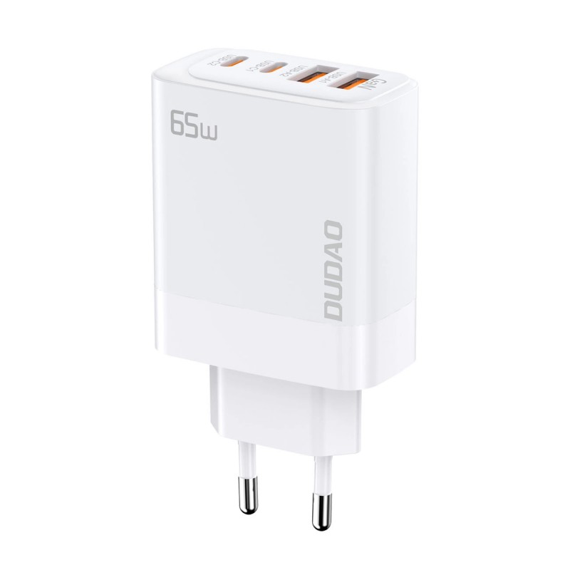 USB-C Chargers - Snabbladdande strömadapter GaN med USB-C PD 65W 2x USB-C och 2x USB-A