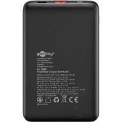 Portable Batteries - Goobay powerbank 10 000 mAh med 1x USB-A och 1x USB-C med stöd för PD 22.5W