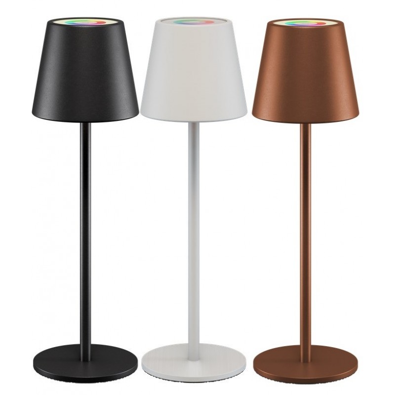 Outdoor Lamps - Laddningsbar bordslampa med RGB för inom- och utomhusbruk (svart/vit/brons)
