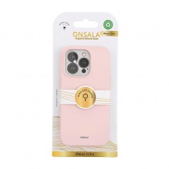 Covers - Onsala MagSeries mobilskal till iPhone 15 Pro i rosa silikon