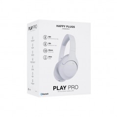 Noise Cancelling Earphones - Happy Plugs Play Pro bluetooth-hörlurar med aktiv brusreducering vit/svart