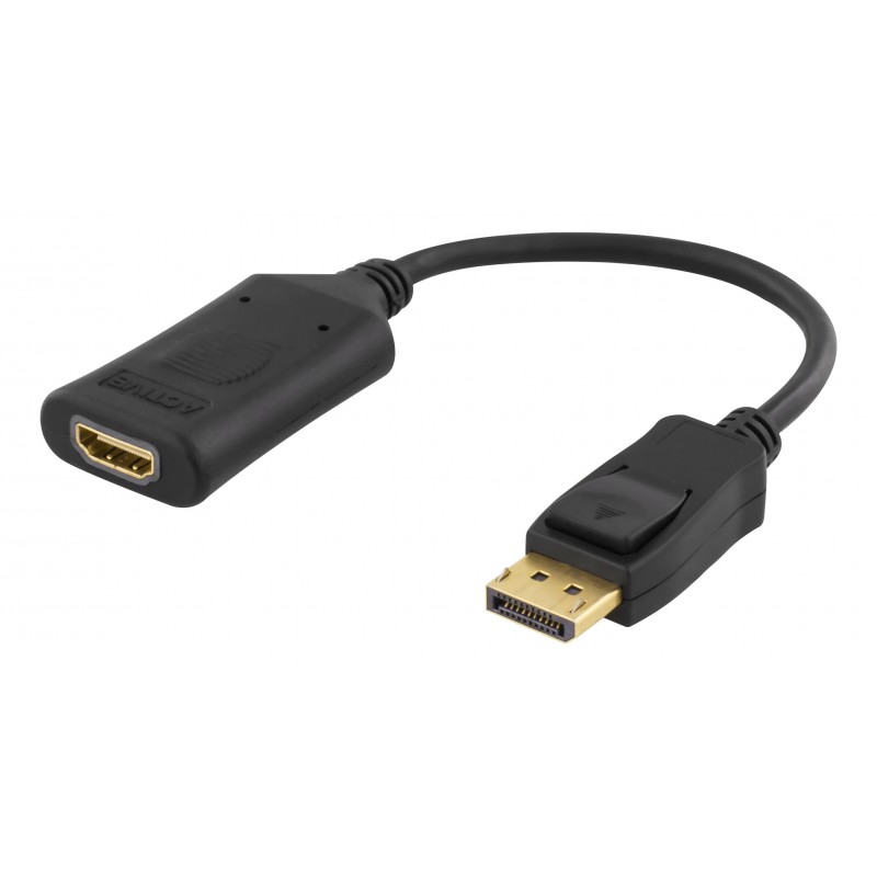 Screen Cables & Screen Adapters - Deltaco aktiv DisplayPort till HDMI-adapter med stöd för 4K i 60 Hz