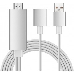 Full HD-kabel för överföring av video från iPhone/iPad till HDMI