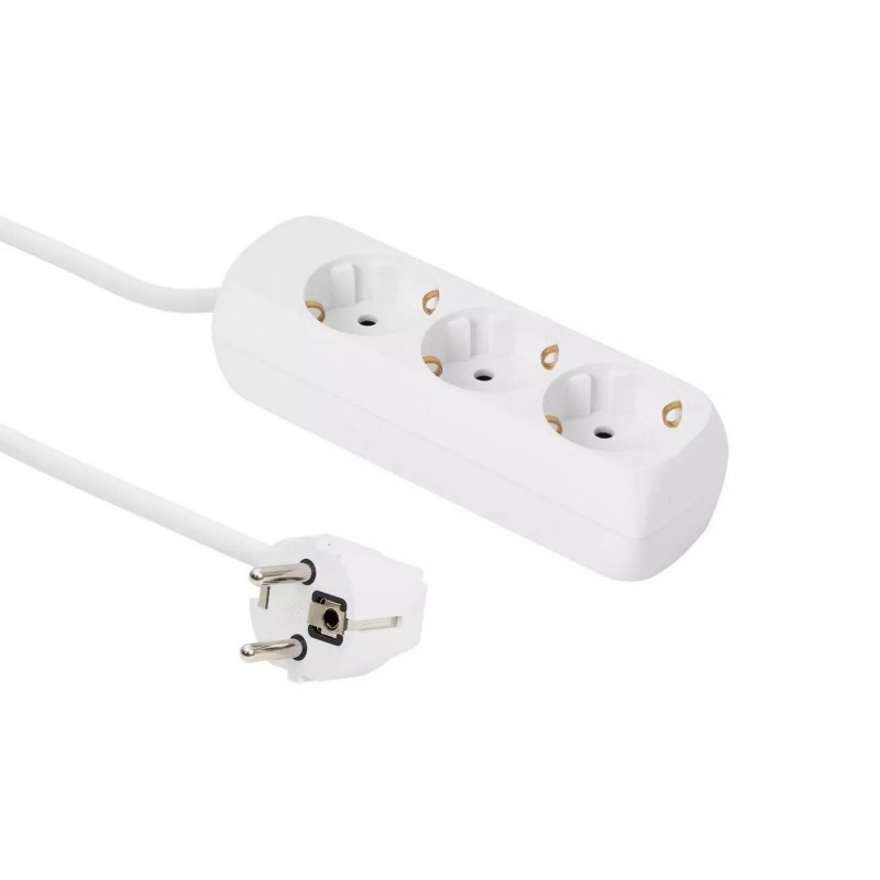 Junction box - Grenuttag jordat med 3 uttag och 1.8m kabel