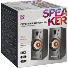 Computer Speaker - Defender Aurora S8 datorhögtalare med 3.5 mm + USB-ström