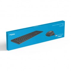 Wireless Keyboards - Rapoo 9800M ultratunt trådlöst tangentbord och mus med Multi-Mode (bluetooth + USB)