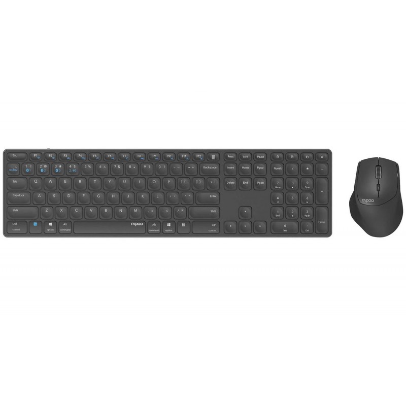 Wireless Keyboards - Rapoo 9800M ultratunt trådlöst tangentbord och mus med Multi-Mode (bluetooth + USB)