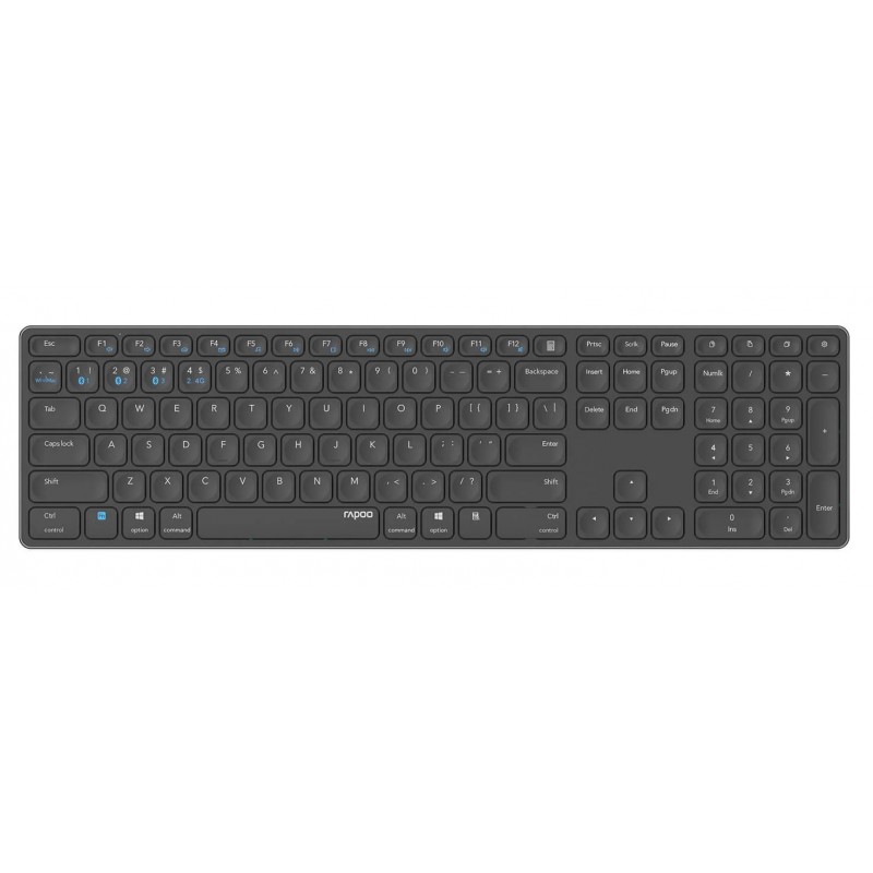 Wireless Keyboards - Rapoo E9800M ultratunt trådlöst tangentbord med Multi-Mode (bluetooth + USB)